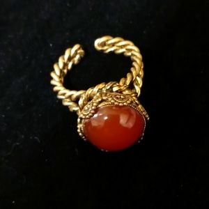 Vintage Carnelian Ring with Matching